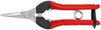 Felco F321 Pruning Snips – 7" Garden Clippers with Curved Blade & Rounded Tip | Pruning Shears for Gardening | Garden Snips and Pruners with Carbon Steel Blade, Sap Groove