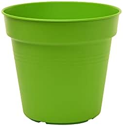 Mintra Home Garden Pots 4pk - Flowers, Herbs, Plants, Indoor, Outdoor, Colorful, Wholesale, Bulk (Light Green, 13cm Diameter (5in))