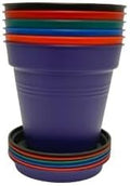 Mintra Home Garden Pots - Flowers, Herbs, Plants, Indoor, Outdoor, Colorful, Wholesale, Bulk (Assorted 6pk, 15cm Diameter (5.9in))