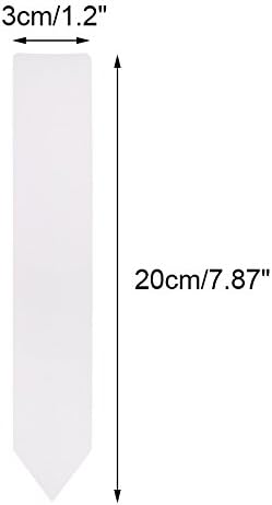 KINGLAKE Large Plant Labels,Plastic Plant Tags 7.8 Inch,100 Pcs Nursery Garden Labels Plants Markers for Outdoor Garden Waterproof,Plants Name Tags White with Marking Pen
