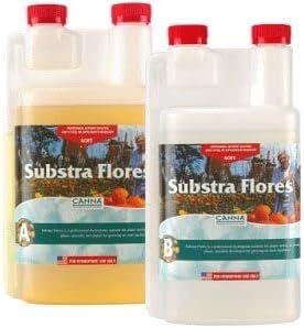 Canna Substra Flores A&B 1 Liter Set (Soft Water) Root Hydroponic Nutrient 1L .#GH45843 3468-T34562FD18229
