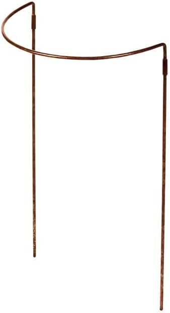 Gardener's Supply Company 12" x 19" Jardin Half-Round Supports (Set of 2) | Half-Round Powder-Coated Steel Plant Supports Prevent Flopping Flowers