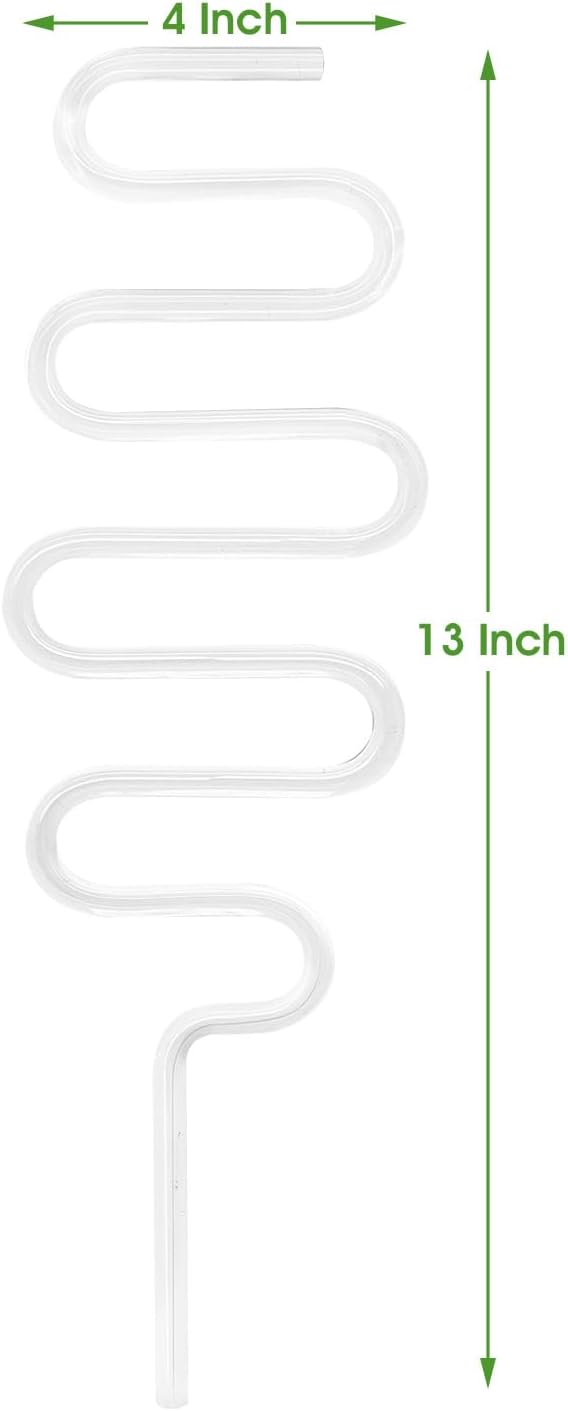 2 Pack Curvy Acrylic Trellis for Indoor Plants, Small Plant Trellis for Potted Plants, 13 Inch Plant Stakes for Indoor Plants, Clear Trellis for Climbing Plants Vine Ivy Hoya