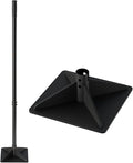 Thickened Garden Steel Tamper with 47 inch Adjustable Handle & Rubber Grip, 8"x8" Heavy Duty Soil Tamper Tool for Ground & Gravel Leveling, Steel Dirt Compactor for Yard, Sand, Driveway