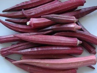 Okra RED Burgundy Great Heirloom Vegetable by Seed Kingdom 400 Seeds