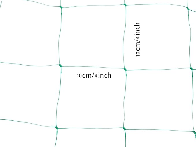 5x60ft Heavy Duty Garden Trellis Netting, UV-Resistant Polyethylene Plant Climbing Net, 4x4 Inch Square Mesh, for Cucumber Tomato Bean Grape Flower Outdoor Gardening