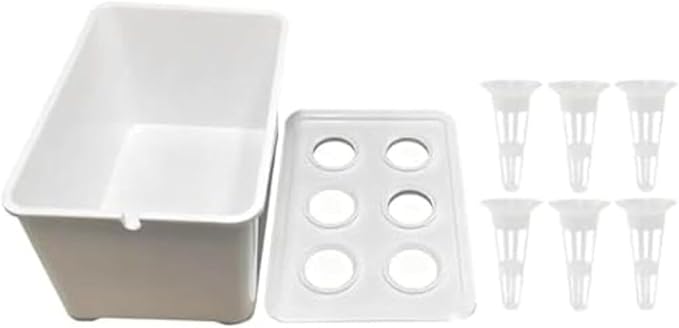 Hydroponics Growing Box 6-Holes Cultivation System Designed for Indoor Use with Multi-Set Package Supporting Efficient Root Development and Crop Growth
