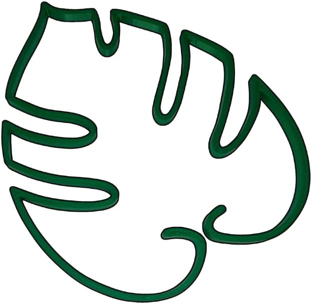 Monstera Leaf Plant Support | Unique & Aesthetic Monstera Plant Support | Keeps Plants Tame & Growing Vertical | Made in USA (Green)