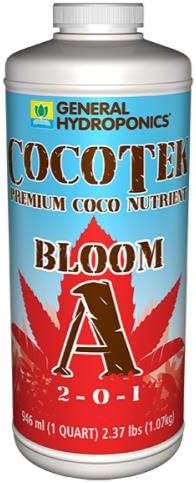 General Hydroponics GH3282 Cocotek Bloom A Qt Hydroponic Base Nutrient, White