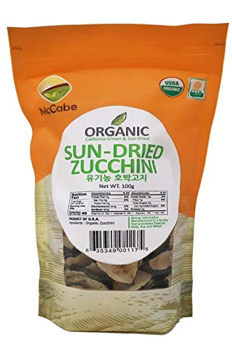 McCabe Organic Sun-Dried Zucchini - Organic Dehydrated Zucchini | Rich with Fiber & Minerals | USDA and CCOF Certified | Product of USA | 100g