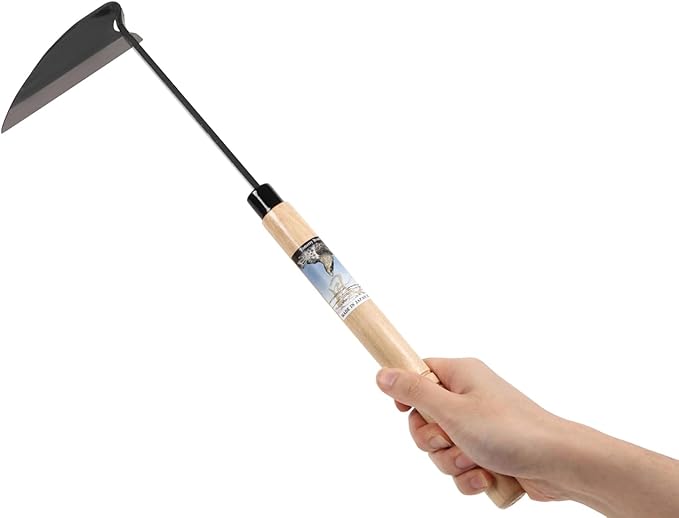 Japanese Weeding Sickle Sharp Edge Nejiri Kama Hoe Made in Japan - Traditional Craftsmanship (Long Handle)