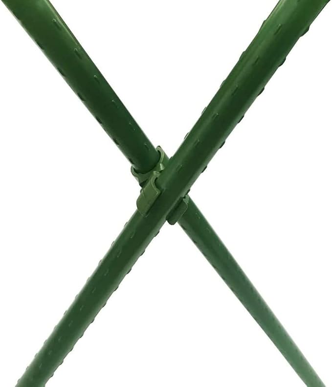 50X Plant Trellis Cane Connector, Climbing Rattan Stent Accessories Plant Connector Stake Clip for Garden Orchard Tomato Cage 11mm (7/16 inch)