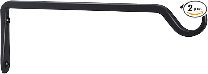 AILIN YELOKIE 12inch Plant Hanger, Sturdy Hanging Plant Hangers Outdoor, Bird Feeder Hanger for Bird Feeders, Planters, Lanterns, Wind Chimes Indoor Outdoor, Upgrade Black