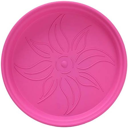 Mintra Home Garden Pots 4pk - Flowers, Herbs, Plants, Indoor, Outdoor, Colorful, Wholesale, Bulk (Fuchsia, 15cm Diameter (5.9in))
