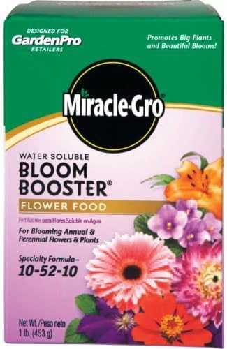 Miracle-Gro 1-Pound 1360011 Water Soluble Bloom Booster Flower Food, 10-52-10, 1 Pack