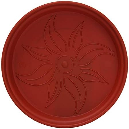 Mintra Home Garden Pots 4pk - Flowers, Herbs, Plants, Indoor, Outdoor, Colorful, Wholesale, Bulk (Burgundy, 15cm Diameter (5.9in))