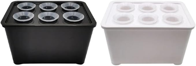 Hydroponics Growing Box 6-Holes Cultivation System Designed for Indoor Use with Multi-Set Package Supporting Efficient Root Development and Crop Growth