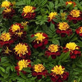 Park Seed Super Hero Spry Marigold Flower Seeds – AAS Winner with Rich Burgundy and Gold Crested Blooms, Compact 8–10 Inch French Variety for Borders, Containers, and Edging – Pack of 50