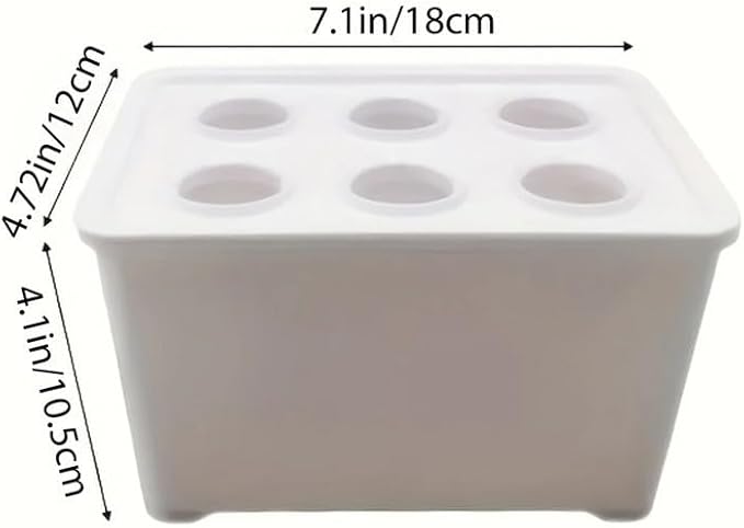 Hydroponics Growing Box 6-Holes Cultivation System Designed for Indoor Use with Multi-Set Package Supporting Efficient Root Development and Crop Growth