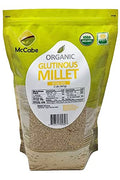 McCabe Organic Glutinous Millet - Organic Glutinous Millet for Whole Millet Flour Milling at Home | Rich with Fiber & Minerals | USDA and CCOF Certified | Product of USA | 2Lbs