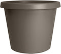 The HC Companies Prima Round Plastic Plant Pot w/Rolled Rim - Lightweight & UV Resistant Flower Pot for Herbs & More - Outdoor & Indoor Plant Pots w/Drainage (14 inch, Cappuccino, Pack of 1)