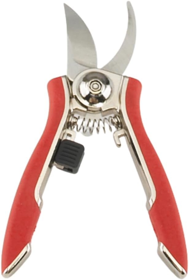 Dramm ColorPoint Stainless Steel Compact Garden Pruning Shears, Hand Pruner, Garden Clippers, with Heavy Duty Blade and Easy grip Handle, Red