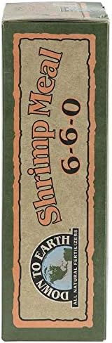 Down to Earth All Natural Fertilizers Organic Shrimp Meal - Rich in Nitrogen, Phosphorus, and Calcium 6-6-0, 2 lb
