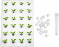 DOITOOL 24 Hydroponic Sponges Planting Tool Planting Tray with 24 Holes Floating Gardening Plate Soilless Cultivation Sponges Cubes Tray for Small Bud Growth & Grow Seedlings