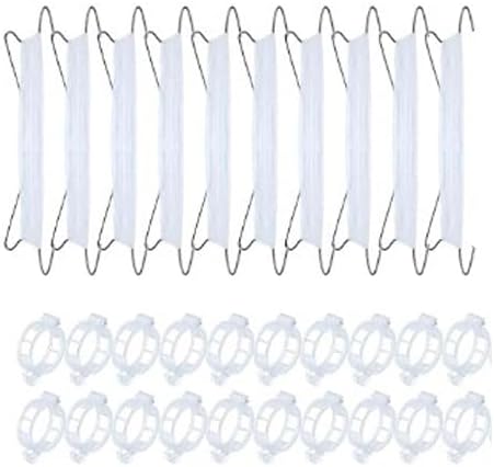10pcs Tomato Support Hooks with 20pcs Tomato Clips, J Hooks to Prevent Tomatoes from Pinching or Falling Off, Garden Hooks with 33.3ft Twine, Plant Climbing Hooks for Tomatoes Cucumber (10)