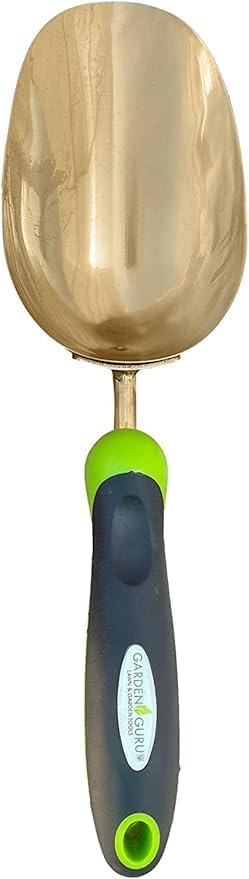 Garden Guru Super Strong Titanium Garden Scoop Trowel Shovel Transplanter - Rust Resistant - Ergonomic Handle - Perfect Hand Shovel for Gardening Transplanting and Digging (2 Pack)