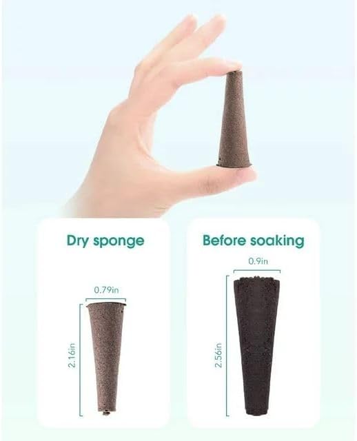 12 Pcs Grow Sponges Seed Pods Replacement Root Growth Sponges Seed Starter Pods Refill Pods Compatible Seed Grow Pod for Hydroponic Growing System Plant Germination Kits