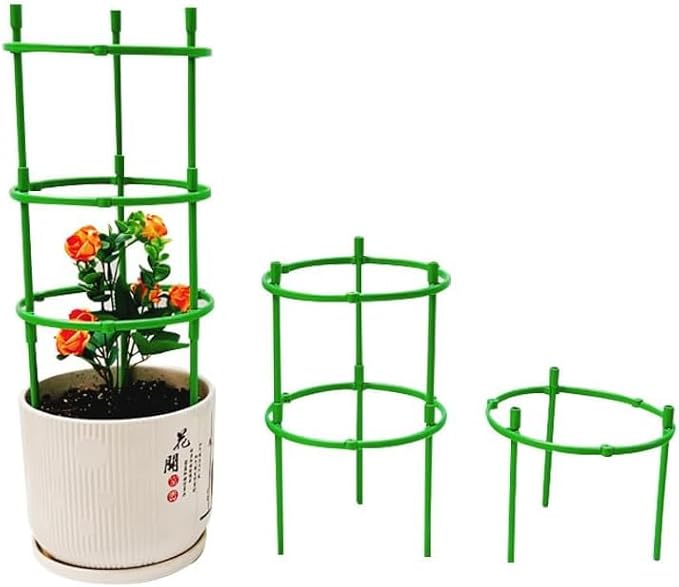 Green Tomato Cage | Tomato Support | Adjustable Green Plant Supports for Garden | 48in Deformable Assembled Support | Trellis for Vegetable, Flower and Fruit Growing