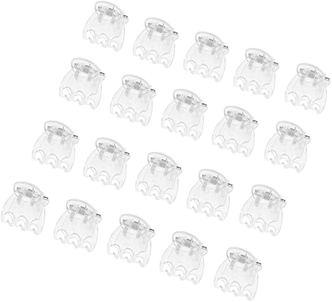 50Pcs Plant Orchid Clips Flowers Support Clear Fixer for Garden Vine Stem Plants Climbing Clasp for Supporting Stems Vines Grow Upright, 6 Claws Orchid Clips Butterfly Plant Support Structures