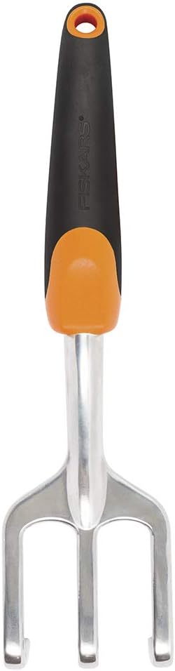 Fiskars 384240-1001 384240-1007 Cultivator, Multicolor & Ergo Gardening Hand Trowel - Ergonomic Handle Design with Hang Hole - Heavy Duty Garden Tool for Digging, Garden Edging, and Weed Removal