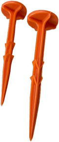 Low Profile Survey Stakes - High-Visibility - Survey Markers Boundary Markers Hi-Vis Garden Stakes (10-Pack (Orange)