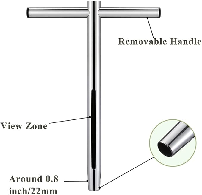 Sukiise Soil Sample Probe 12 Inch with T Handle, Soil Sampler Tool, Soil Test Kit, Soil Probe for Soil Sampling Plant Care Lawn Garden Farm