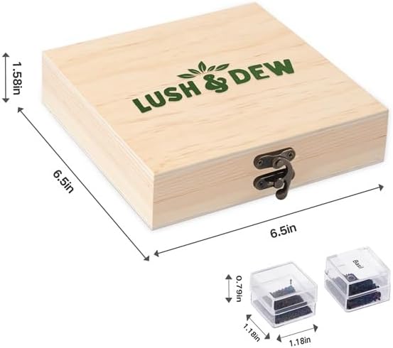 Lush&Dew Deer-Resistant Heirloom Seed Bank, Gardening Gifts for Women Men, 16 Varieties of Non-GMO Seeds for Planting Perennials Annuals Flowers, Pollinator Friendly Garden (USDA Zone 3-10)