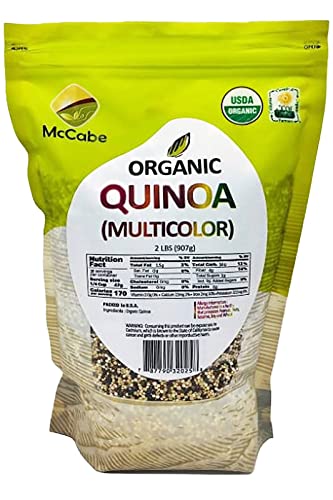 McCabe Organic Multicolor Quinoa - Multicolor Quinoa Organic | Rich with Fiber & Minerals | USDA and CCOF Certified | Packed in USA | 2Lbs
