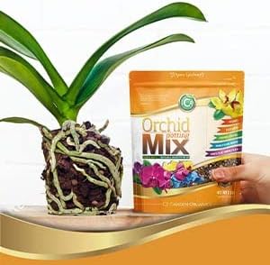 Orchid Potting Mix - Made in USA - Premium Grade Recipe for Proper Root Development - Phalaenopsis, Cattleyas, Dendrobiums, Oncidiums and More! Fir Bark, Charcoal, Coconut Husk, Clay Pebbles