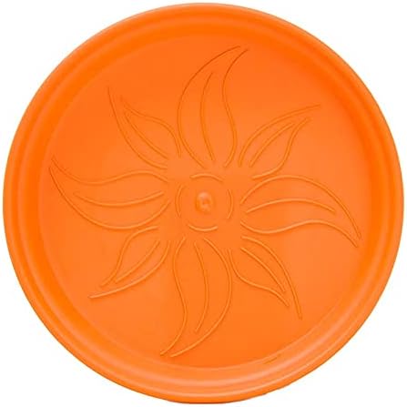 Mintra Home Garden Pots 4pk - Flowers, Herbs, Plants, Indoor, Outdoor, Colorful, Wholesale, Bulk (Orange, 11cm Diameter (4.3in))