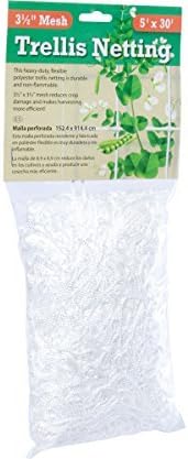 Hydrofarm Trellis Netting, 3.5" Mesh, Soft Woven String, 5' Wide X 30' Long, HGN30S, Increases Harvest