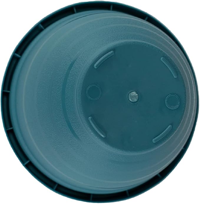 The HC Companies Rings Flower Planter - Self Watering Plant Pots for Herbs & More - Round Lightweight Outdoor & Indoor Planter (10" Blue, Pack of 2)