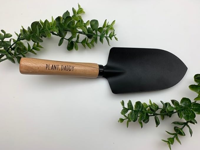 Personalized Garden Trowel – Custom Engraved Wooden Handle, Stainless Steel Hand Trowel, Gardening Tool Gift