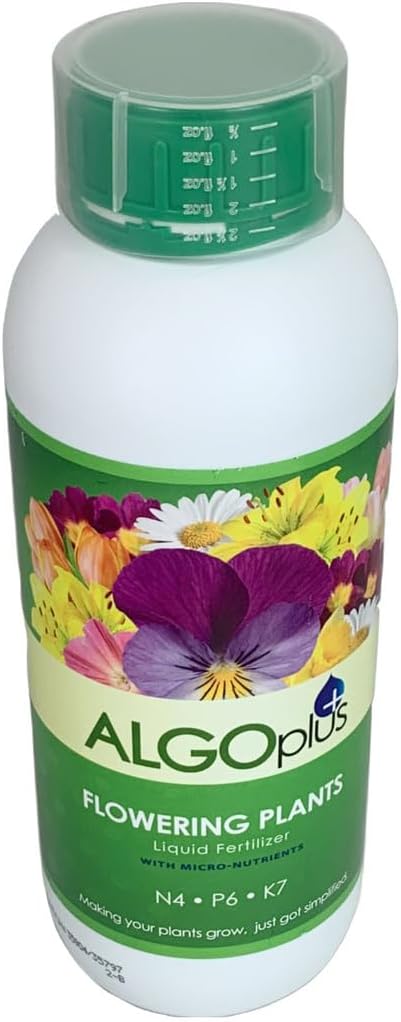 Algoflash Flowering Plants - Liquid Fertilizer & Plant Food 1-Liter Bottle