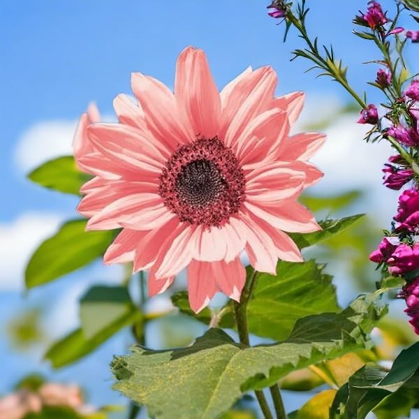 50PCS Iris Tectorum Rose Sunflower Seeds for Planting - Non-GMO Heirloom Variety - Pink Blooms for Your Flourishing Garden