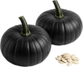 Pumpkin Seeds for Planting (10 Seeds) - Exotic Black Kat Pumpkin – Deep Black, Smooth-Skinned Pumpkins – Rare Decorative Variety for Fall Gardens, Halloween Displays & Autumn Décor