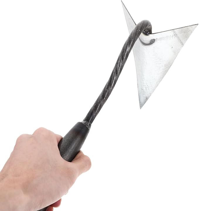 DOITOOL Triangle Hoe Garden Tool with Pointed Head 12.40X6.29X3.93In Lightweight Handheld for Digging Soil Manuring Trenching and Weeding Durable Iron Construction