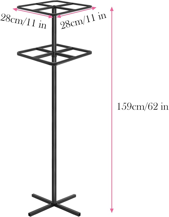 Adjustable Double-Layer Dragon Fruit Trellis Black,Durable Metal Plant Trellis Outdoor Climbing Plants Support Frame for Vertical Gardening Trees Cactus