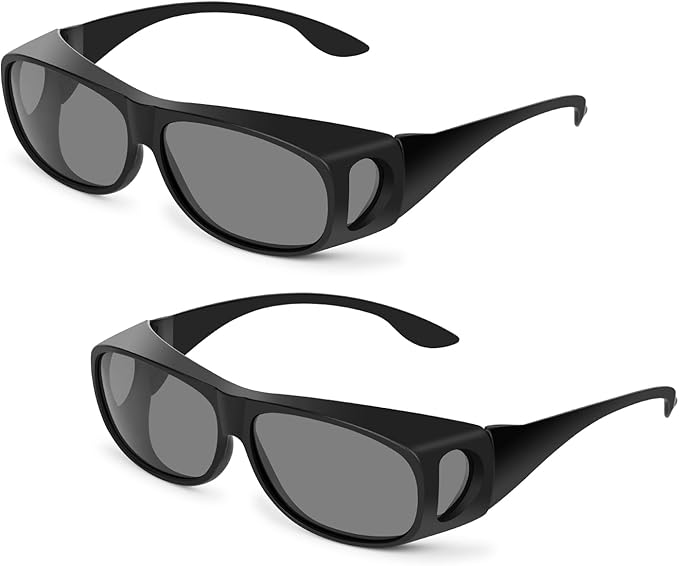 Hydroponic Indoor Grow Room Glasses (2-Pack), LED Grow Light Glasses for Eye Protection in Greenhouse & Vertical Farming