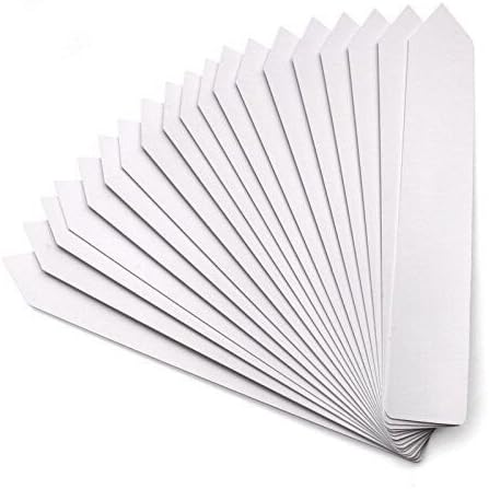 KINGLAKE Large Plant Labels,Plastic Plant Tags 7.8 Inch,100 Pcs Nursery Garden Labels Plants Markers for Outdoor Garden Waterproof,Plants Name Tags White with Marking Pen